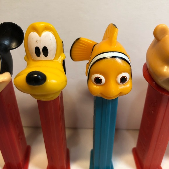 Lot Of 5 Disney Pez Pluto Mickey Tigger Pooh Nemo Slovenia Hungary & China Made - Picture 6 of 16